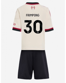 Billige Fotballdrakt Liverpool Jeremie Frimpong #30 Replika Bortedraktsett Barn 2025-26 Kortermet (med bukser)